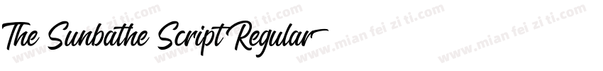 The Sunbathe Script Regular字体转换